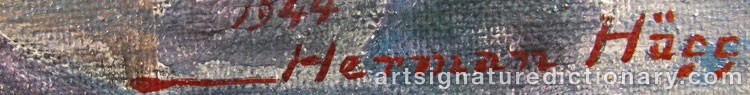 Signature by Herman HÄGG