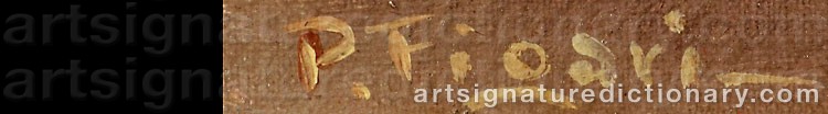 Authentic signature by Pedro FIGARI on  artwork