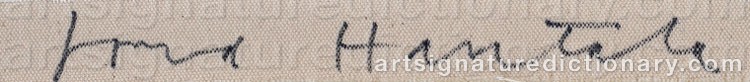 Authentic signature by Jorma HAUTALA on Painting/Watercolour artwork