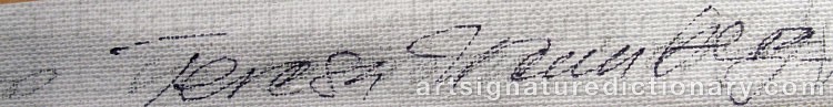 Authentic signature by Teresa WENNBERG on  artwork
