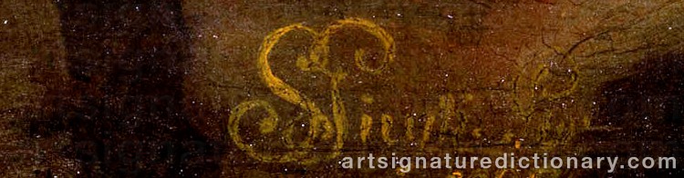 Authentic signature by Salvatore GIUSTI on  artwork