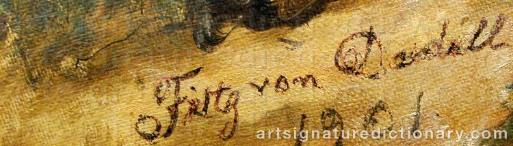Forged signature of Fritz Von DARDEL