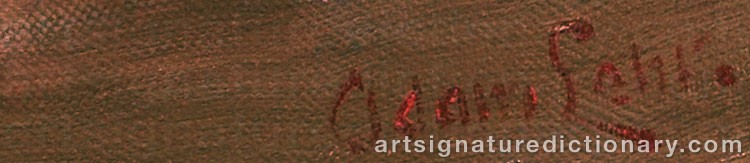 Authentic signature by Adam LEHR on artwork