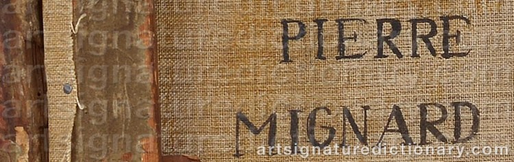 Authentic signature by Pierre The Elder MIGNARD on  artwork