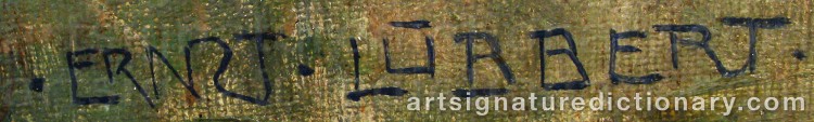 Authentic signature by Ernst LUBBERT on Painting/Watercolour artwork
