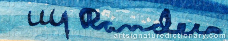 Authentic signature by Ulf RANDERS on  artwork