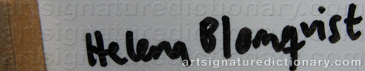 Signature by Helena BLOMQVIST