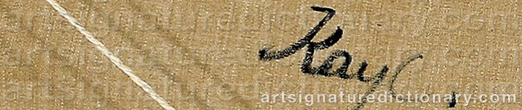 Authentic signature by Kay CHRISTENSEN on artwork