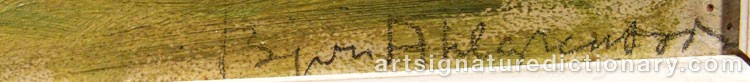 Authentic signature by Björn AHLGRENSSON on  artwork