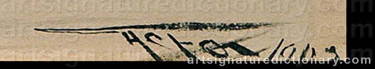 Authentic signature by Henry Charles FOX on artwork