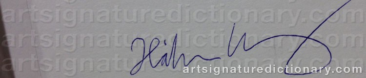 Authentic signature by Håkan WRETLJUNG on  artwork