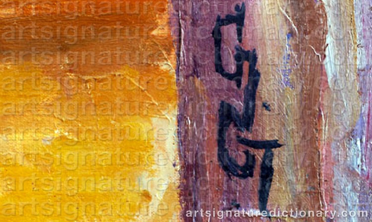 Authentic signature by Giovanni GIACOMETTI on  artwork