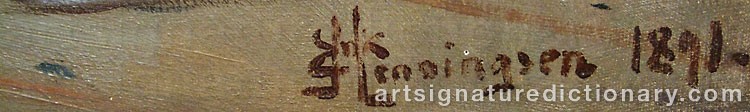 Signature by Erik HENNINGSEN