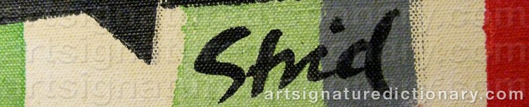 Authentic signature by Hardy STRID on  artwork