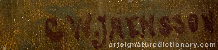 Signature by Carl Wilhelm JAENSSON