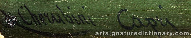 Authentic signature by Andrea CHERUBINI on Painting/Watercolour artwork