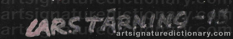 Authentic signature by Lars TÄRNING on Painting/Watercolour artwork