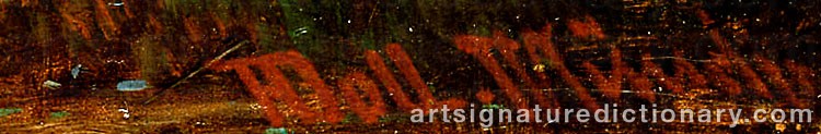 Authentic signature by Anton DOLL on artwork