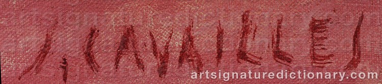 Authentic signature by Jules CAVAILLES on Painting/Watercolour artwork