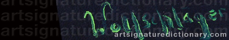 Authentic signature by Ragnar WOLLSCHLÄGER on Painting/Watercolour artwork