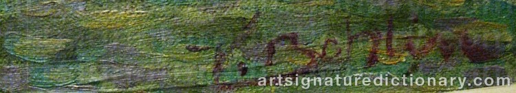 Authentic signature by V. BOHLIN on artwork