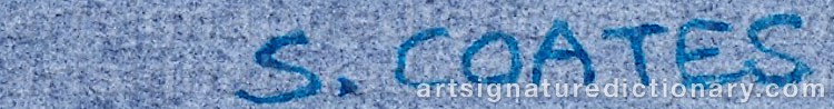 Authentic signature by Stephen COATES on artwork