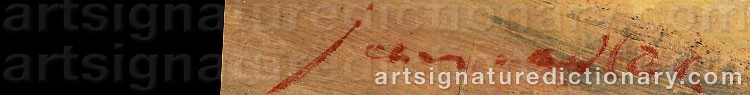 Authentic signature by Jean Alfred ADLER on  artwork