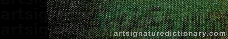 Authentic signature by Emma KIVEKÄS on  artwork