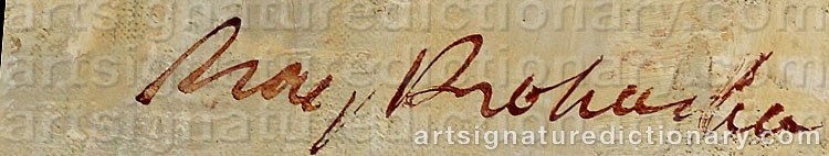 Authentic signature by Raymond ‘Ray’ PROHASKA on  artwork