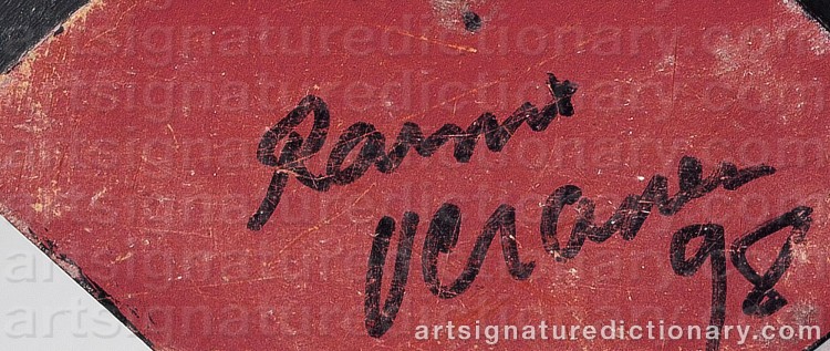 Authentic signature by Raimo VERANEN on Sculpture artwork