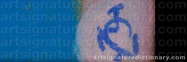Authentic signature by Jorge CAMACHO on  artwork