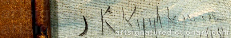 Authentic signature by Juho KYYHKYNEN on Painting/Watercolour artwork