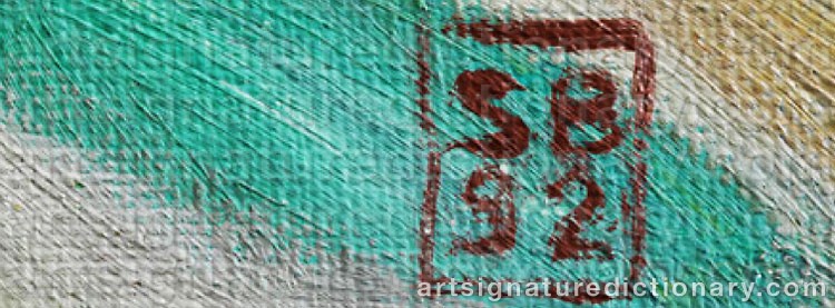 Authentic signature by Stas BLINOW on  artwork