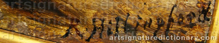 Authentic signature by Robert Alexander HILLINGFORD on artwork