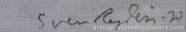 Signature by Sven RYDÉN