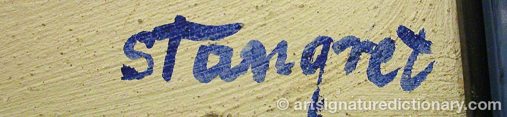 Authentic signature by Maria STANGRET-KANTOR on  artwork