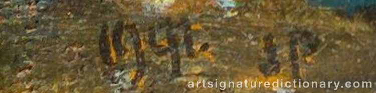Authentic signature by James W. PORTER on Painting/Watercolour artwork