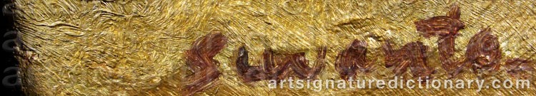 Authentic signature by Heikki SUVANTO on  artwork