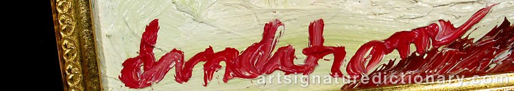 Close-up details showing Bengt LINDSTRÖM signature forgery characteristics