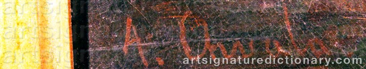 Authentic signature by Adolf CHWALA on  artwork