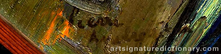 Authentic signature by Pierre AMBROGIANI on  artwork