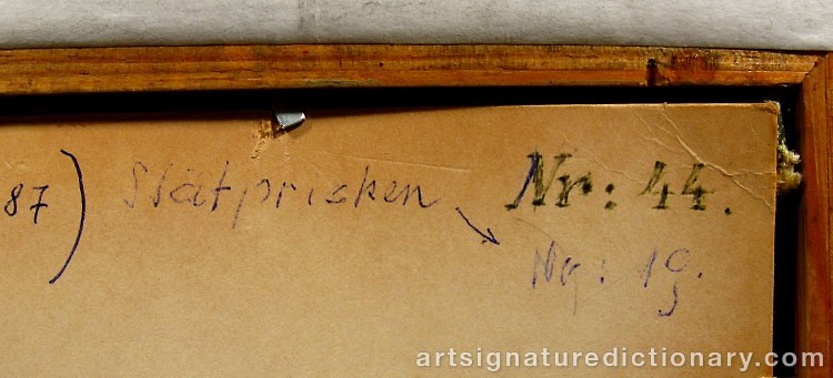 Close-up details showing August STRINDBERG signature forgery characteristics