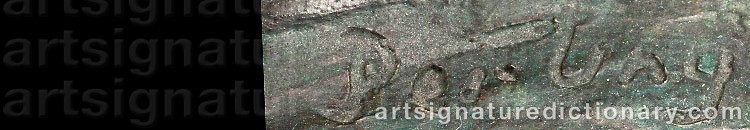 Authentic signature by Per UNG on  artwork