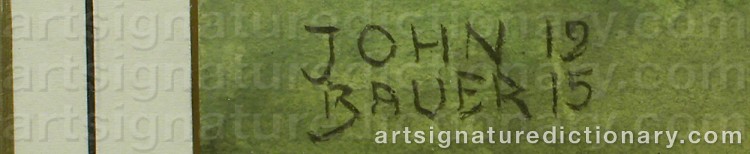 Forged signature of John BAUER
