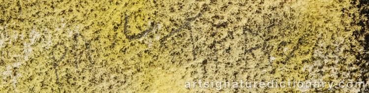 Authentic signature by Paul Bough TRAVIS on artwork
