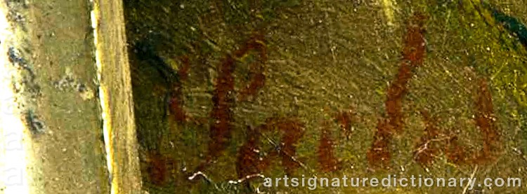 Authentic signature by Lambert SACHS on Painting/Watercolour artwork