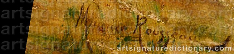 Authentic signature by Maurice ROUSSEAU on  artwork