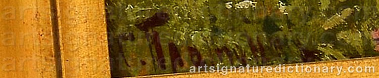 Authentic signature by Semyon Sergeievich PLATONOV on artwork