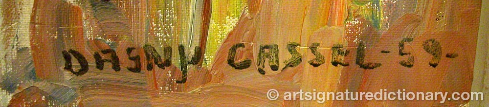 Authentic signature by Dagny CASSEL on  artwork
