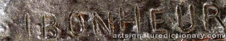 Signature by Jules Isidor BONHEUR